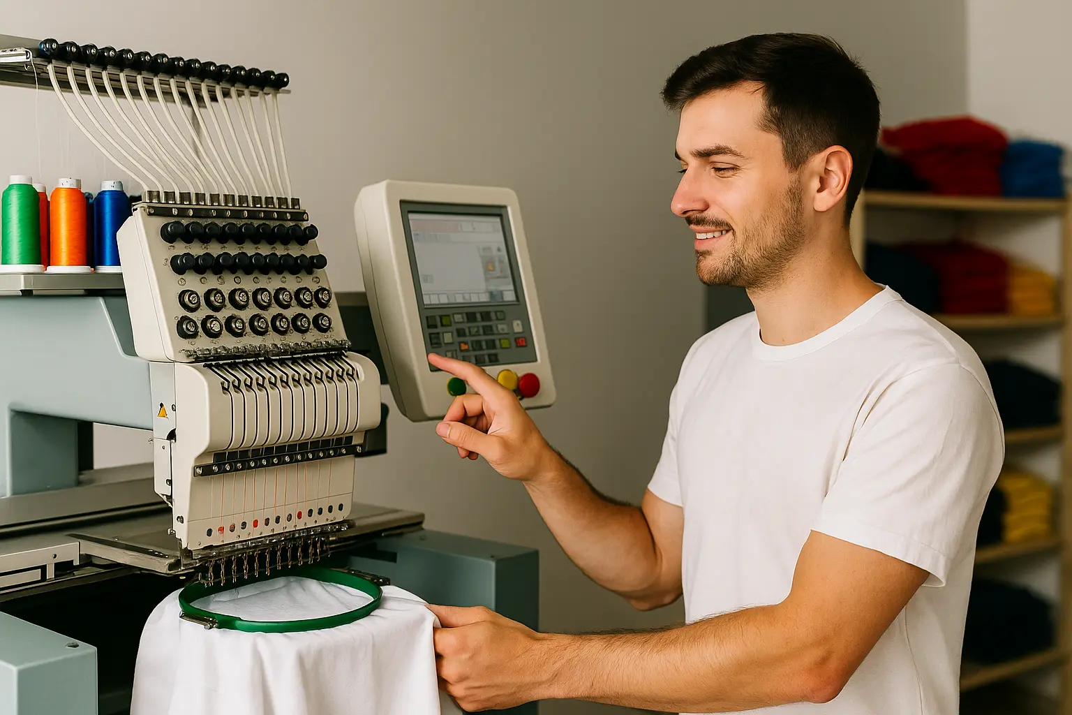 Visuel d’illustration du travail de broderie textile