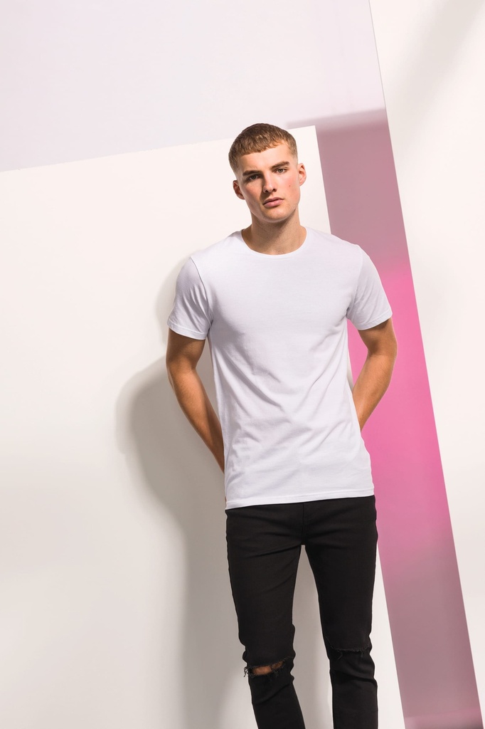 TSHIRT COTON SFM121 - T-shirt homme col rond Feel Good WHITE