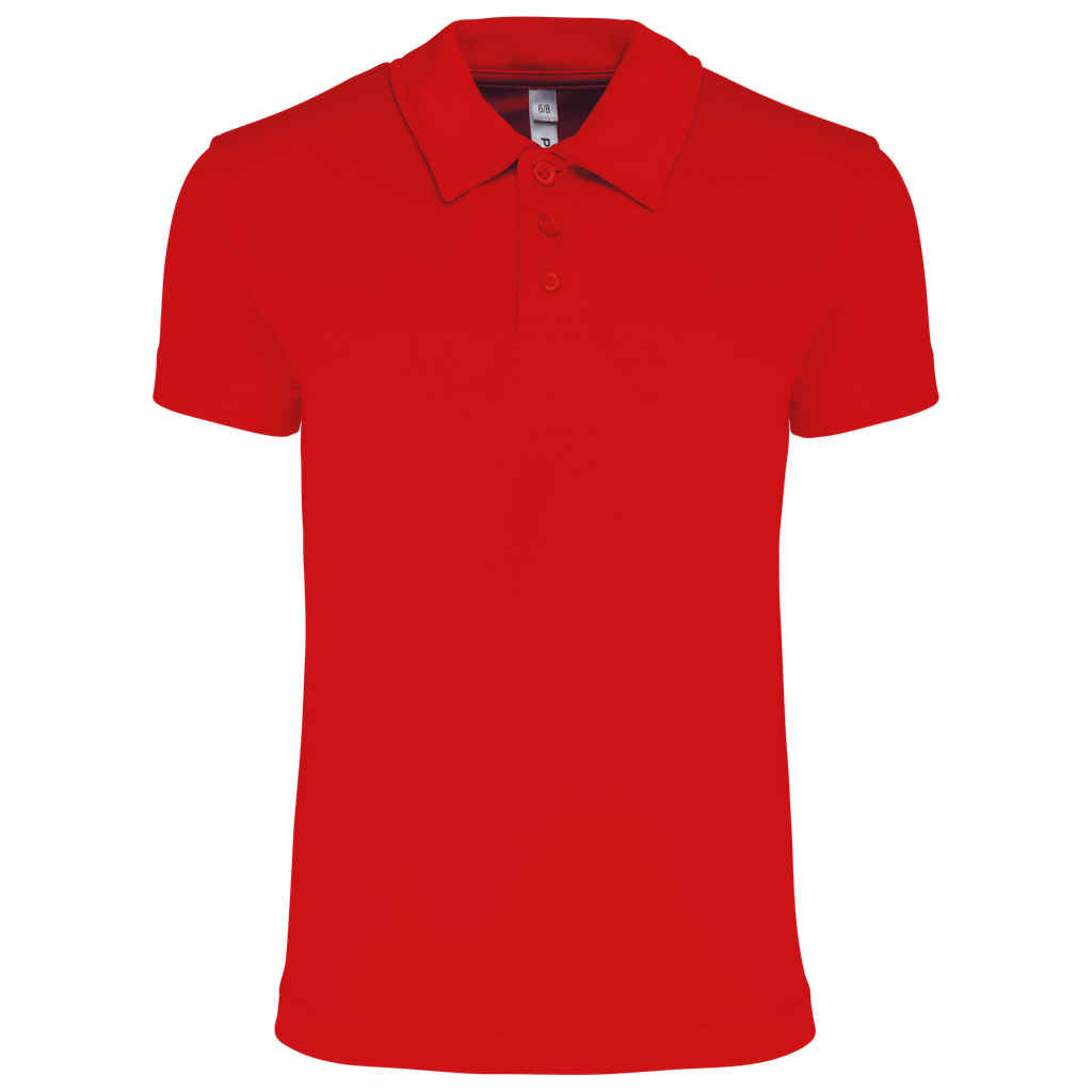 POLO MICROFIBRE PA484 - Polo sport manches courtes enfant (RED, 6/8 YEARS)