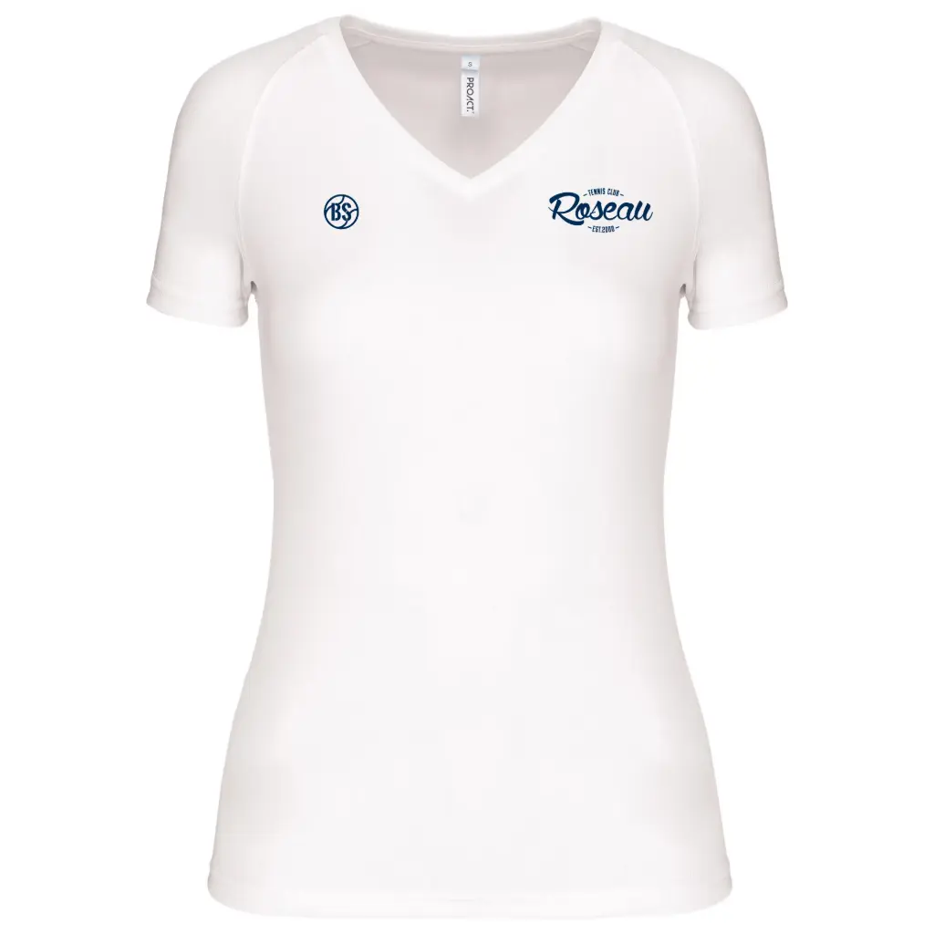 TSHIRT BS ROSEAU W POLYESTER (WHITE, XS)
